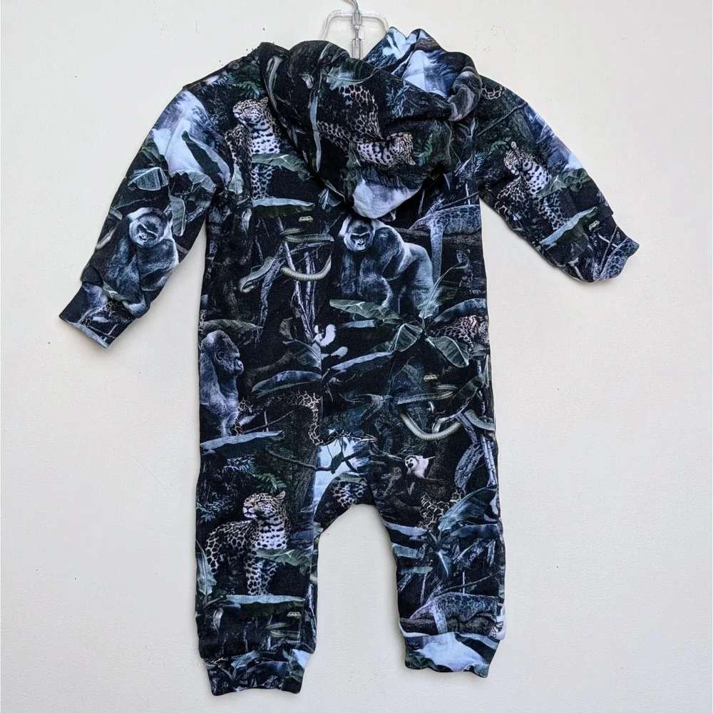 Molo Moonlit Jungle Animals One Piece Pajama Romper Baby‎ Size 68 - 6 Months